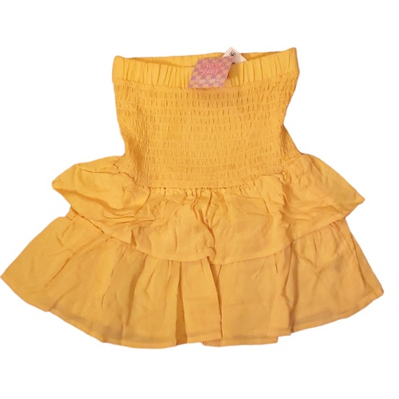 ✨ 💛 NWT yellow stretchy flutter tiered skirt/ top 💛✨ - Picture 4 of 4